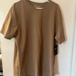 BYLT Basics Men’s Tan Short Sleeve Crew Neck T-Shirt